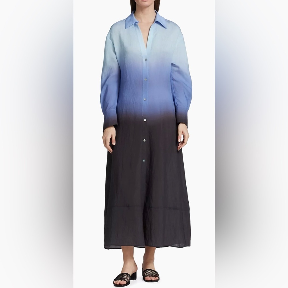 Vince Ombré Maxi Shirtdress